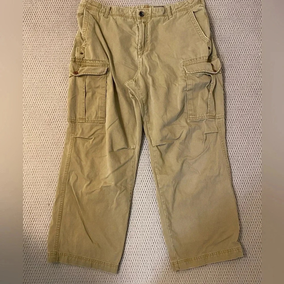 Y2K Timberland twill cargo utility pants.  38 x 30.  Tan - Picture 1 of 8